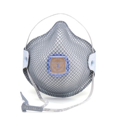 disposable blue-vented respirator face mask